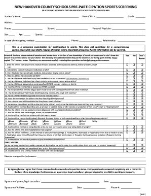 2023 Sports Physical Form - Printable Forms Free Online