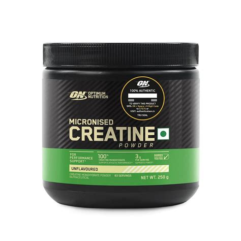 Optimum Nutrition (ON) Micronized Creatine Powder 250g | 83 Serving ...