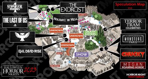 New Halloween Horror Nights 2023 Speculation Map for Universal Studios ...