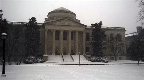 Louis Round Wilson Library in snow at UNC, Chapel Hill, North Carolina ...