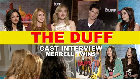 The DUFF Cast Interview - Merrell Twins, Mae Whitman, Robbie Amell ...