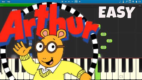 Arthur Opening Theme Song - EASY Piano Tutorial - YouTube