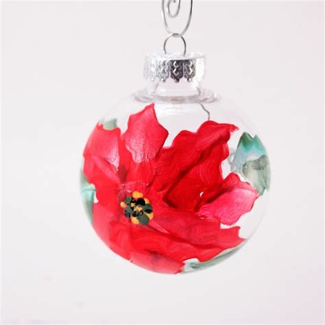 Poinsettia Ornament - Etsy