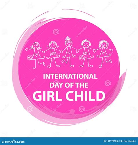 International Day of the Girl Child Stock Vector - Illustration of ...