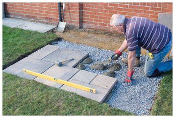 Laying Patio | Laying paving slabs, Laying a patio, Pavers diy