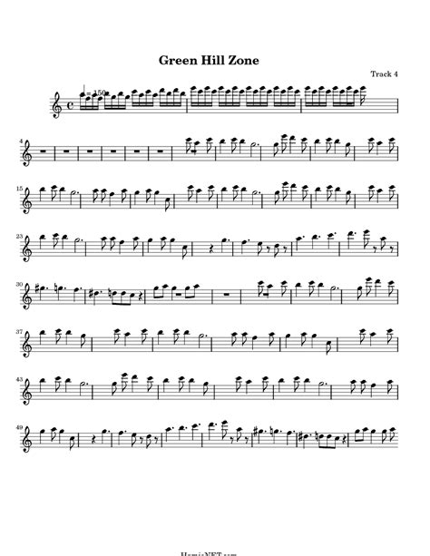 Green Hill Zone Sheet Music - Green Hill Zone Score • HamieNET.com