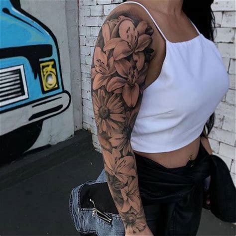 45 Gorgeous And Stunning Sleeve Floral Tattoo To Make You Stylish ...