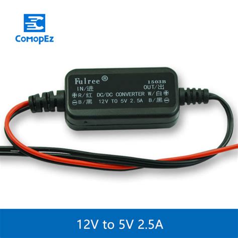 DC Step Down Converter 12V to 5V 2.5A Waterproof Auto Protection ...