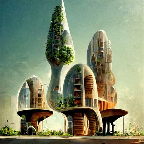 Biophilic Architecture Organic Design Futuristic Urban Skyscraper ...