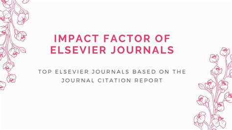 Impact factor of Elsevier journals - Research Journals