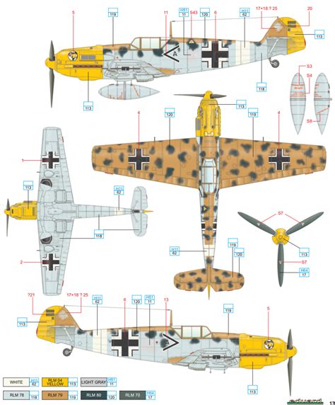 Messerschmitt Bf 109E-7/Trop JG 27 North Africa Camouflage Color Profile