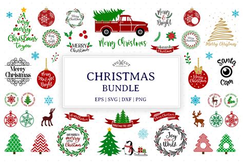 Christmas Bundle SVG files By SVG Cut Studio | TheHungryJPEG