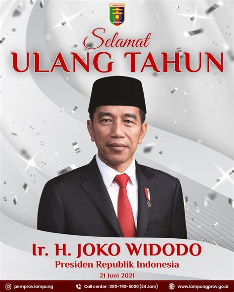 Selamat Ulang Tahun, Presiden Joko Widodo - PPID Provinsi Lampung