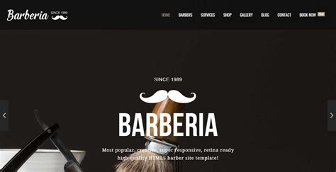 Barber Website Template Free