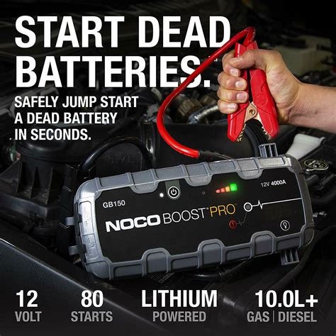 NOCO Genius Boost Pro GB150 Heavy Duty UltraSafe Lithium Jump Starter ...