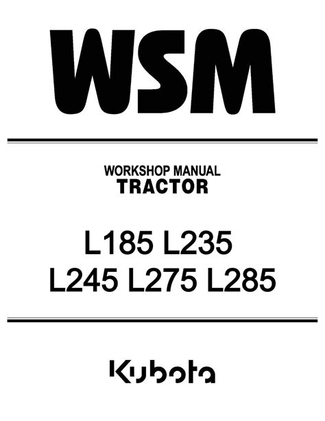 Kubota L185 L235 L245 L275 L285 Tractor Service Repair ManualのeBay公認海外 ...