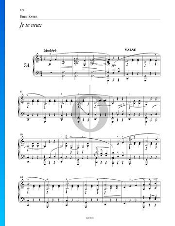 Je te veux (Erik Satie) Piano Sheet Music - OKTAV