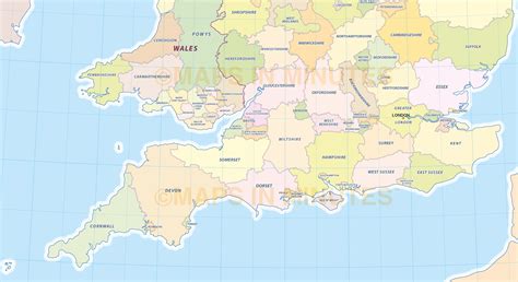 Map Uk South - Direct Map