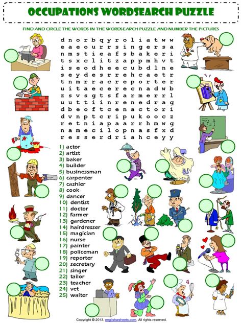 jobs occupations professions wordsearch puzzle vocabulary worksheet.pdf