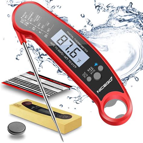 Digital Instant Read Meat Thermometer with Probe Fast Waterproof ...