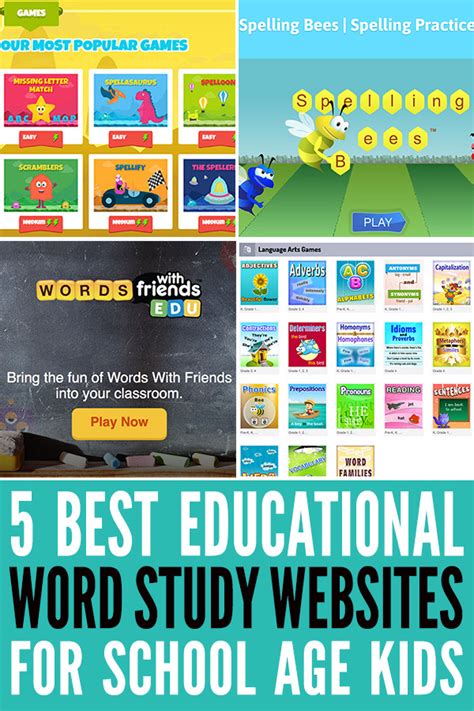 Best Learning Websites: Word Study Games Online for School Age Kids