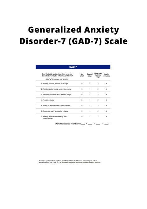 GENERALIZED ANXIETY DISORDER-7 (GAD-7) SCALE - IASC MHPSS M&E FRAMEWORK ...