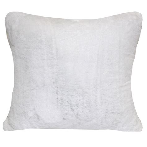 Bristol White Fur Pillow- 18-in - At Home