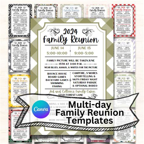 Family Reunion Invitation Multi-day Family Reunion - Etsy