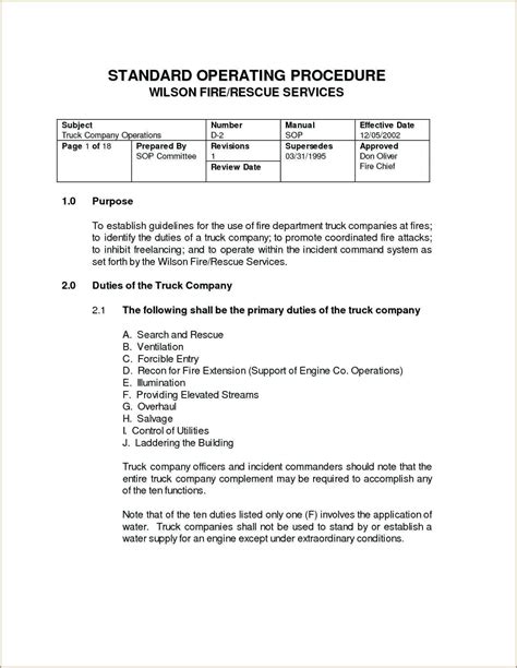 Standard Operating Procedures Manual Template - usaha sms marketing