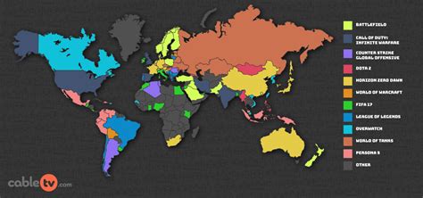 Most popular video games in the world [1565 x 736] : r/MapPorn