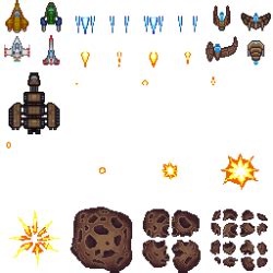 Asteroids Game sprites atlas | OpenGameArt.org