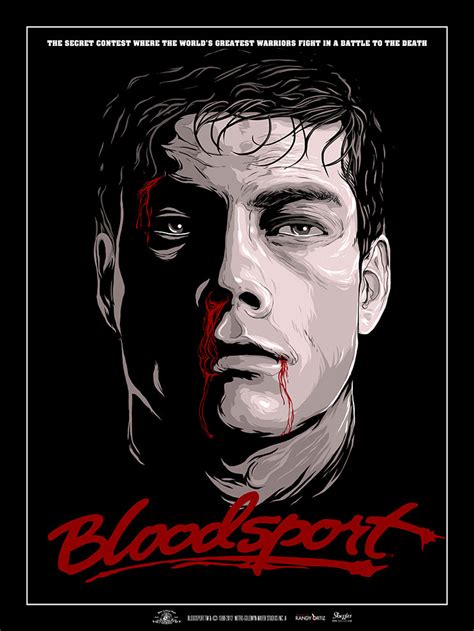 Bloodsport (1988) poster by Randy Ortiz – Skuzzles