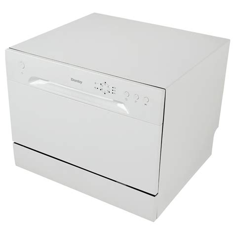 Danby 24" 52 Decibel dBA White Countertop Dishwasher with Stainless ...