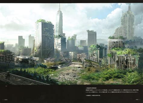 NieR: Automata City Ruins Concept | 終末もの, 風景, 荒廃