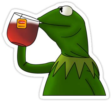 Download Black Tea - Kermit Sipping Tea Drawing - Full Size PNG Image ...