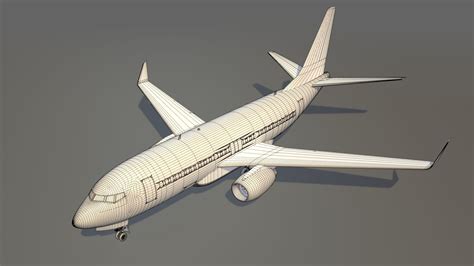 Generic White Airplane Aircraft 3D Model $39 - .lwo .3ds .dxf .fbx .obj ...