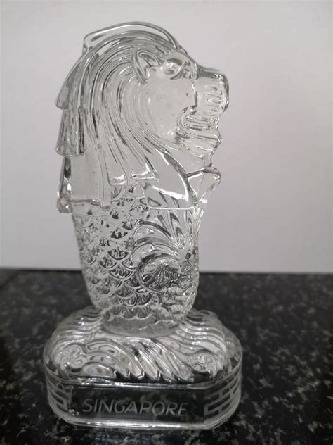 Merlion glass souvenir. Singapore souvenirs. Statuette., Hobbies & Toys ...