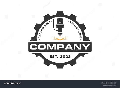 Laser Cutting Logo Circular Gear Design Stock Vector (Royalty Free ...