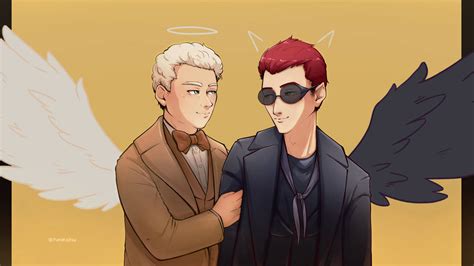 Crowley x Aziraphale by YumiKaitsu on DeviantArt