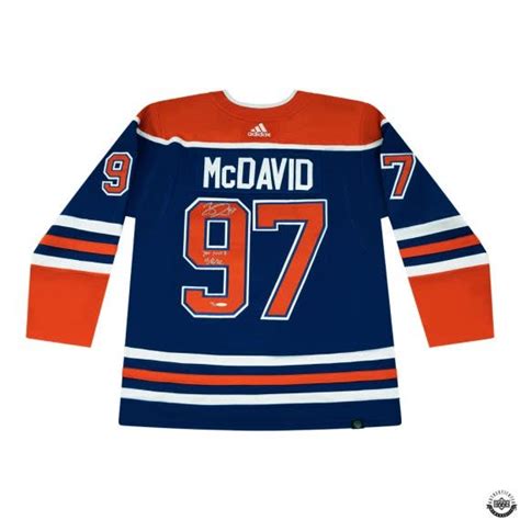 Connor McDavid Autographed & Inscribed Blue Adidas Edmonton Oilers Jersey