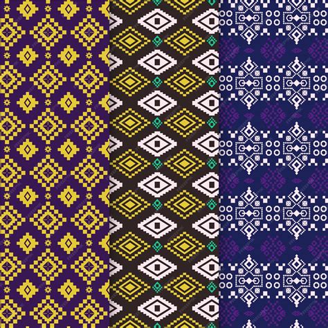 Premium Vector | Songket pattern collection