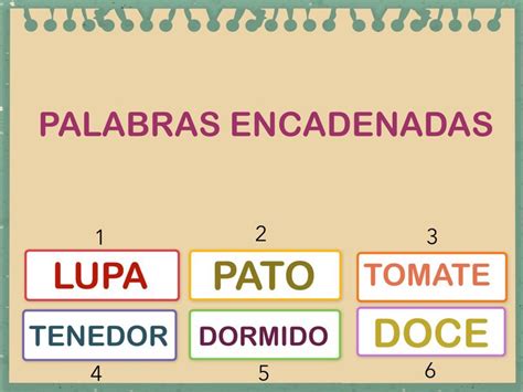 PALABRAS ENCADENADAS. Juegos online gratis para niños en segundo de ...