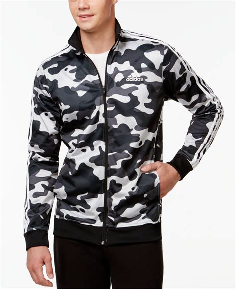 adidas Originals Men's Camo Print Track Jacket in Gray for Men | Lyst