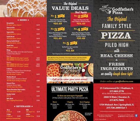 Springfield, IL Godfather’s Menu | Godfather's Pizza