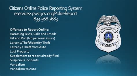 Prince William County Police Department Offers Citizens Online Police ...