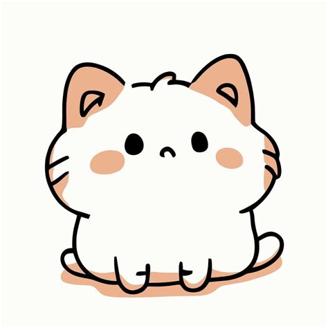 Cute Cat illustration Cat kawaii chibi vector drawing style Cat cartoon ...