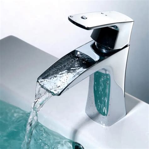 Free Shipping Copper Sink Chrome Bathroom waterfall Faucet Mixer Wall ...