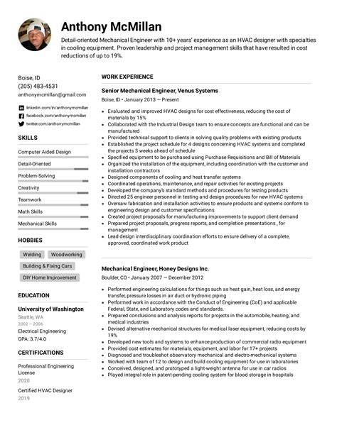 Mechanical Engineer Resume Example & Writing Tips for 2022