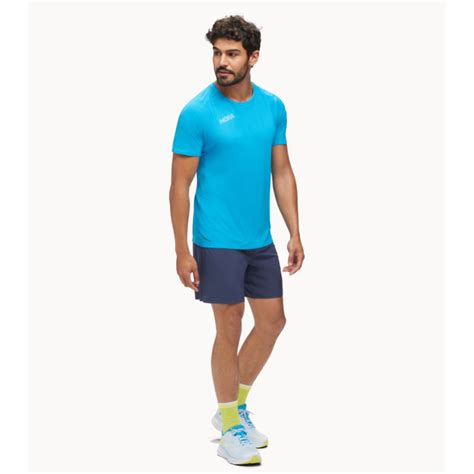 HOKA Men Glide Short Sleeve - Diva Blue – Running Lab Singapore