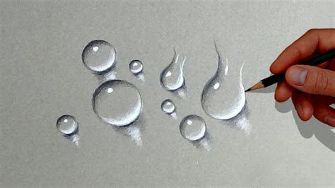 Water Drops - Drawing Water Drops Using Simple Colored Pencils ...